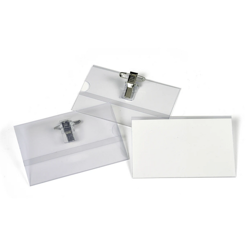 Name tag with safety pin